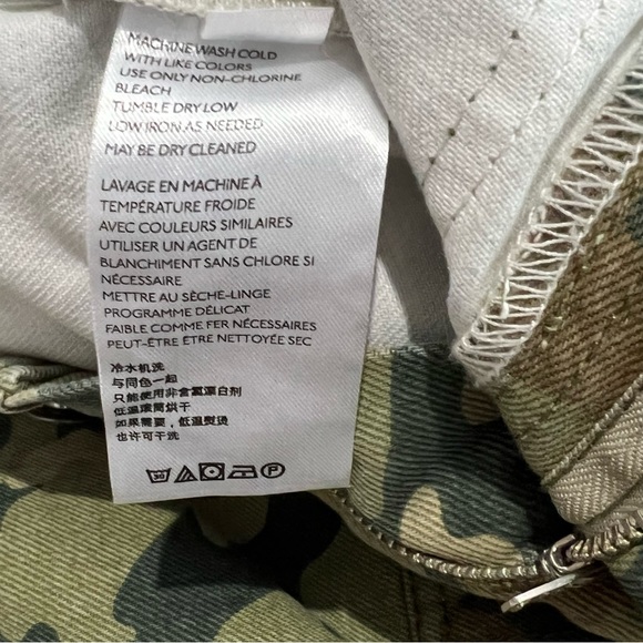 Free People Remy Green Camo High-Waisted Wide Leg Jeans Size 24 NWT - Picture 12 of 16